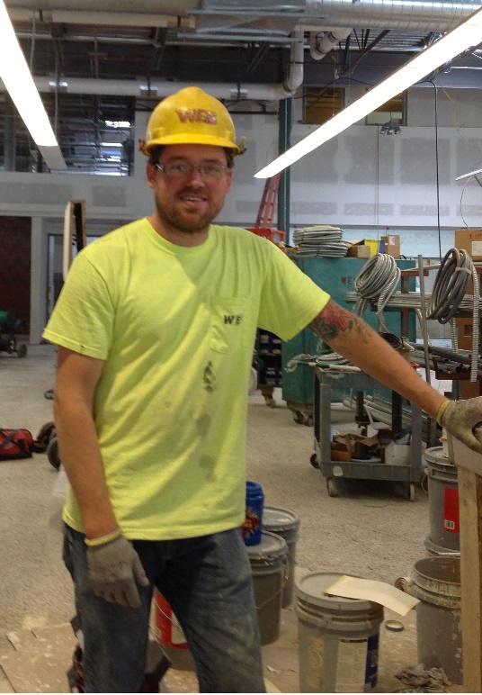 Willmar Electric's Foreman, Luke Fosket, on site at his current project in Lincoln, Neb.