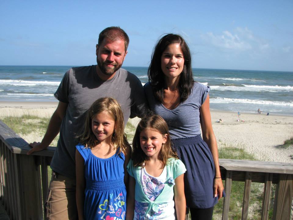 David Schell with his wife and two daughters.